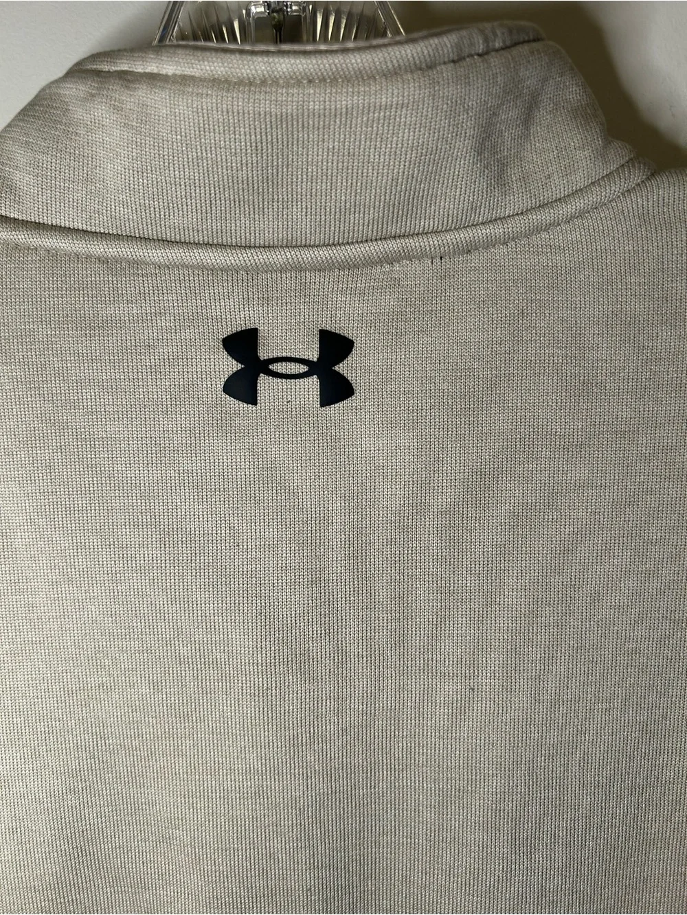 Under Armour Men's Beige Quarter-Zip Sweatshirt Pullover Coldgear 2XL